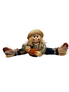 VTG Large Split Leg Weighted Primitive Scarecrow Pumpkin Fall Thanksgiving